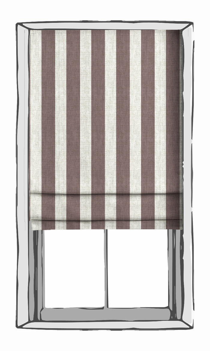 Striped Curtains for Living, Bedroom, Kitchen, Bathroom (Plum Purple)