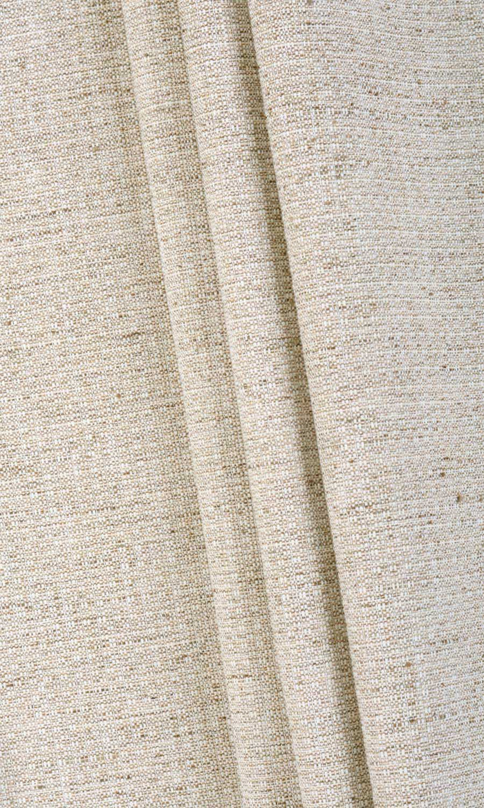 Textured Poly-Cotton Pinch Pleat, Rod Pocket, Eyelet Curtains (Beige/ Cream)