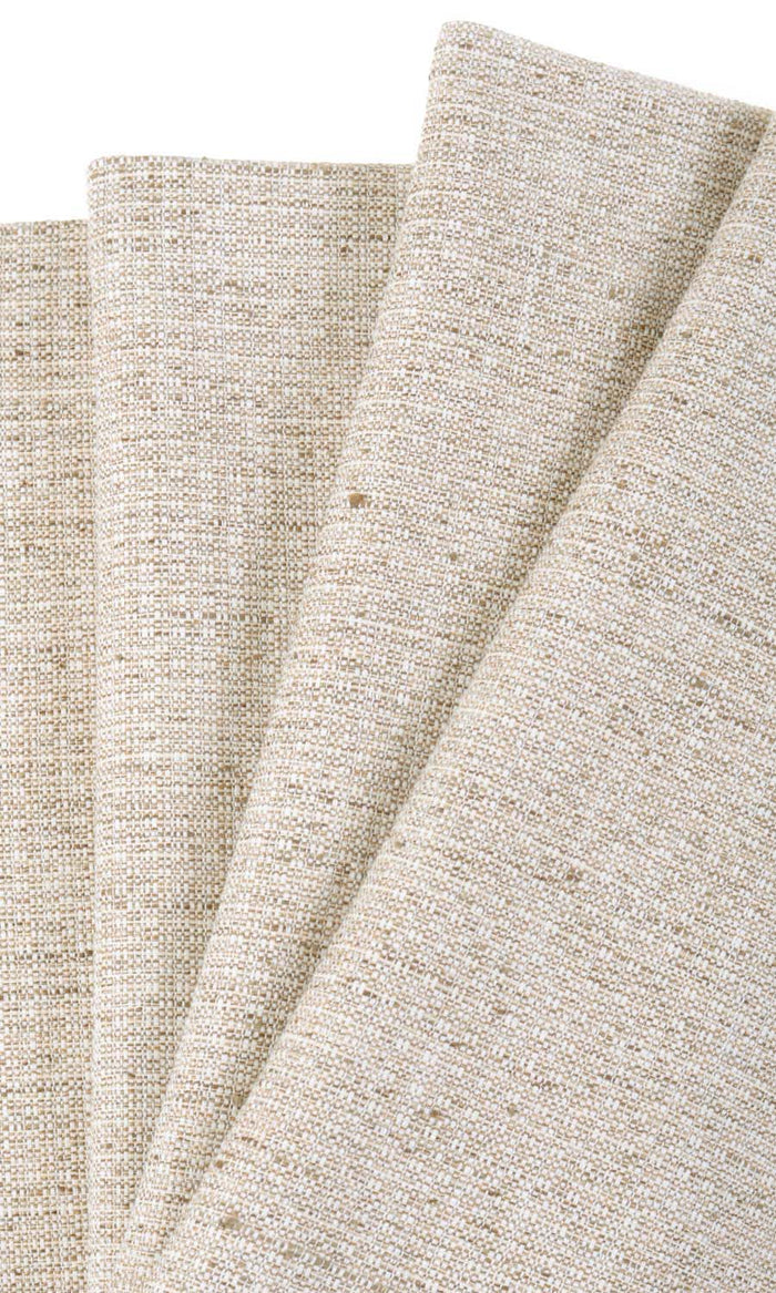 Textured Poly-Cotton Drapes (Beige/ Cream) Extra Long Short Wide