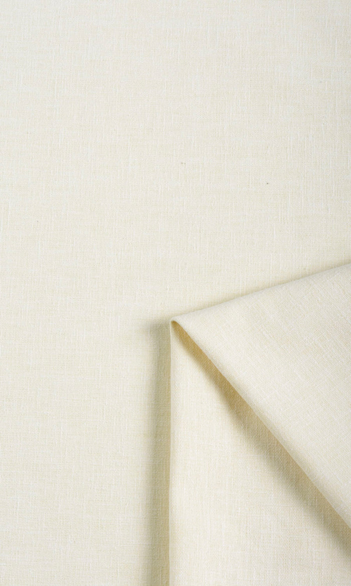 Linen Texture Pinch Pleat, Rod Pocket, Eyelet Curtains (Ivory)