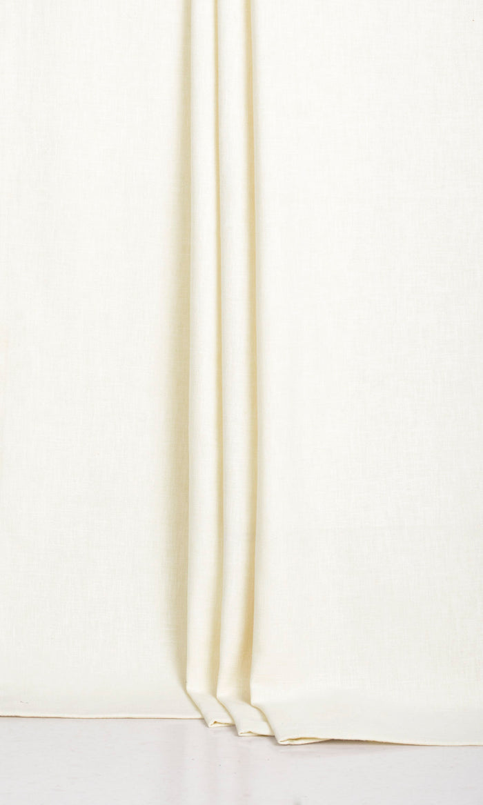 Linen Texture Curtains / Drapes / Window Drapery Panels (Ivory)