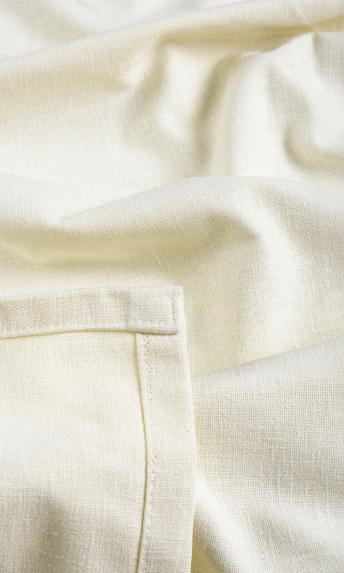 Linen Texture Made-to-Measure Curtains (Ivory)