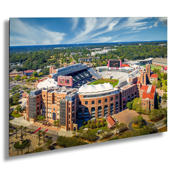 Florida State stadium art, Doak Campbell mid day photo, Seminole tradition print, FSU football wall decor, Unconquered aerial image, Fear the Spear art, college stadium Florida print, Tallahassee university photo, FSU campus fine art, Seminole Nation landscape