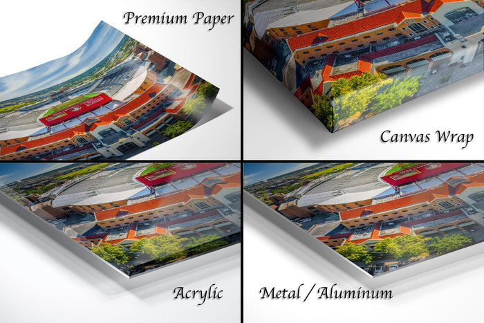 Florida State stadium art, Doak Campbell mid day photo, Seminole tradition print, FSU football wall decor, Unconquered aerial image, Fear the Spear art, college stadium Florida print, Tallahassee university photo, FSU campus fine art, Seminole Nation landscape