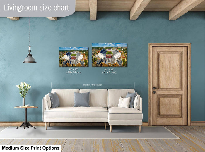 Florida State stadium art, Doak Campbell mid day photo, Seminole tradition print, FSU football wall decor, Unconquered aerial image, Fear the Spear art, college stadium Florida print, Tallahassee university photo, FSU campus fine art, Seminole Nation landscape