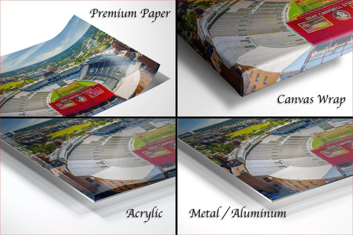 Florida State stadium art, Doak Campbell mid day photo, Seminole tradition print, FSU football wall decor, Unconquered aerial image, Fear the Spear art, college stadium Florida print, Tallahassee university photo, FSU campus fine art, Seminole Nation landscape
