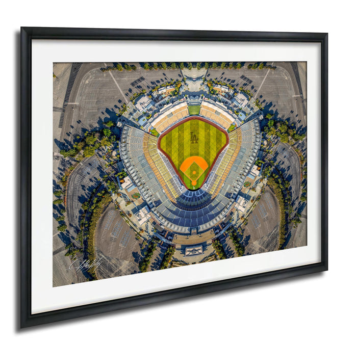 Dodgers Stadium Print – Panoramic LA Dodgers Stadium View with Chavez Ravine Sunrise