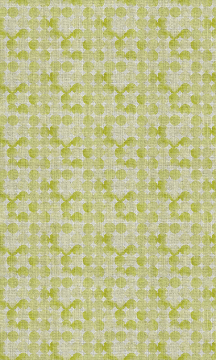 Printed Fabric Material By the Metre (White/ Green)