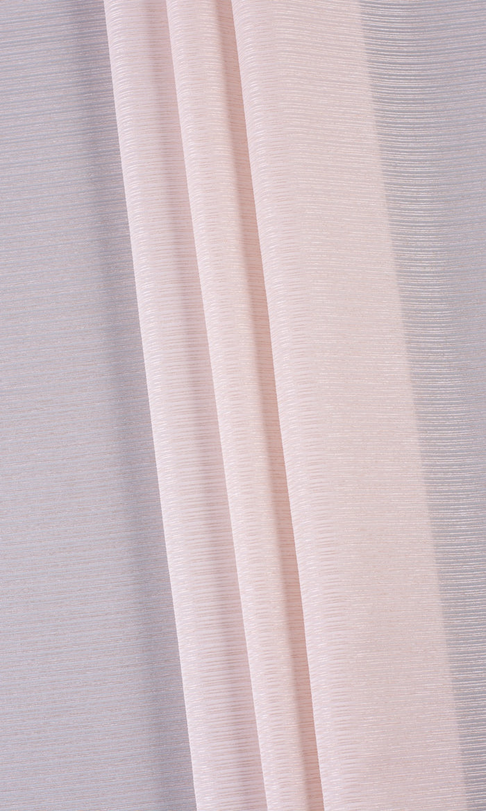 Striped Sheer Window Treatments Fabric By the Metre (Pastel Pink)