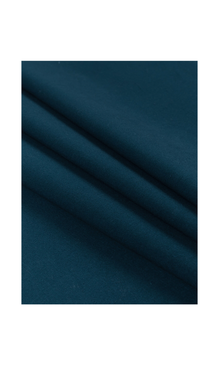 Cotton Curtains (Prussian Blue) Extra Long Short Wide