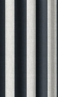 Striped Print Curtain Panels (Blue/ White)