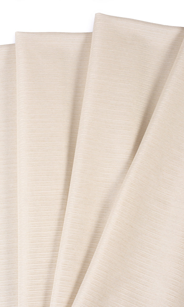 Striped Sheer Fabric Material By the Metre (Champagne Beige)