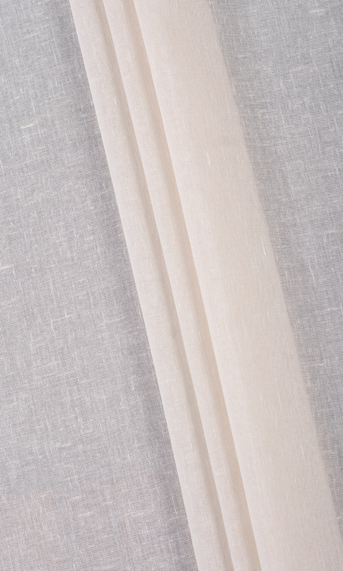Plain Sheer Home Textile Fabric Material By the Metre (Parchment White)