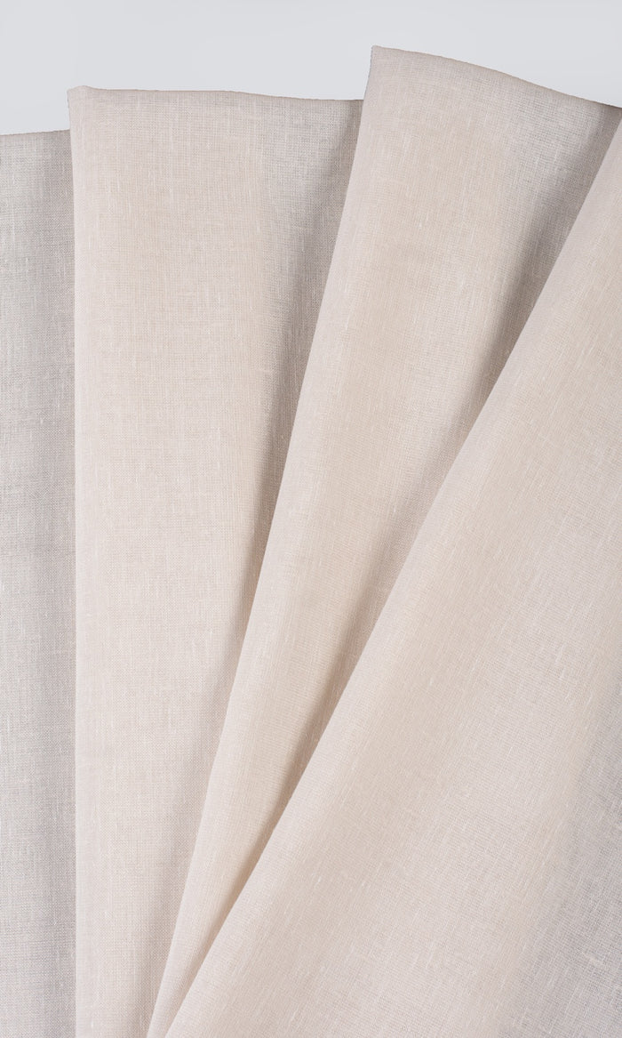 Plain Sheer Fabric Material By the Metre (Parchment White)