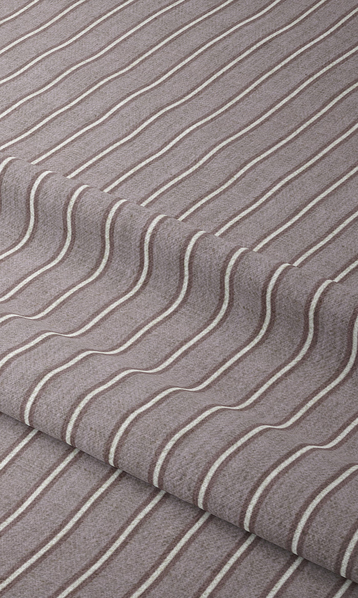 Modern Striped Pinch Pleat, Rod Pocket, Eyelet Curtains (Plum Purple)
