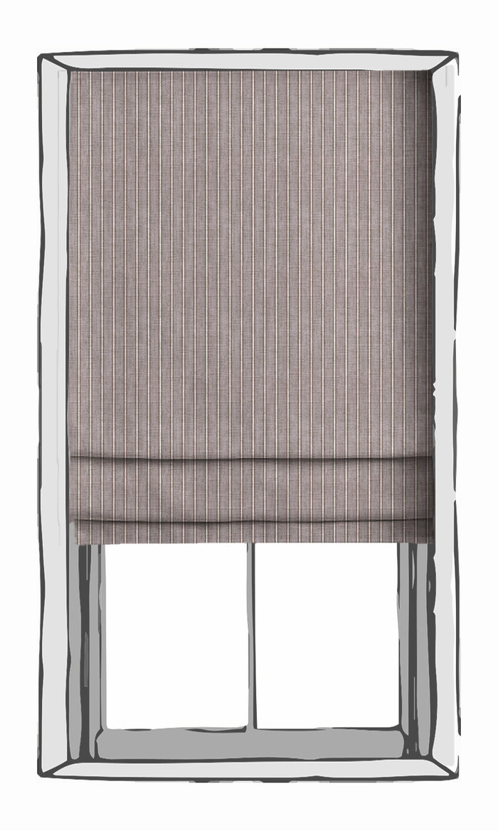 Modern Striped Window Treatments Fabric By the Metre (Plum Purple)