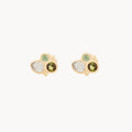 Earth Element Stud Earring in 14k yellow gold
