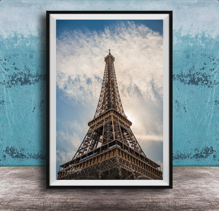 the Eiffel Tower, a famous landmark in Paris, France.