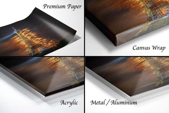 The image is a collage of four different views of a painting or artwork, each with a distinct description. The first image is a close-up of the artwork, the second image is a close-up of the artwork, the third image is a close-up of the artwork, and the fourth image is a close-up of the artwork.