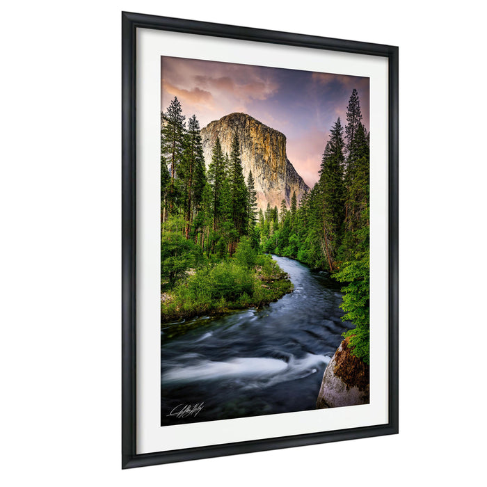 El Capitan Yosemite Print, Merced River Sunrise Wall Art, 24X36