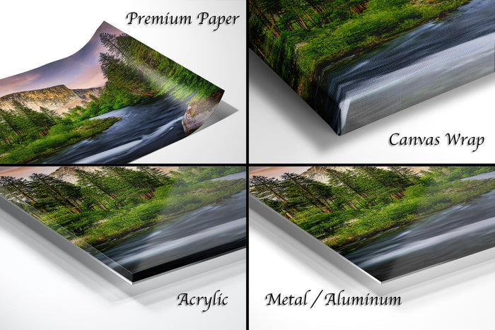 El Capitan Yosemite Print, Merced River Sunrise Wall Art, 24X36