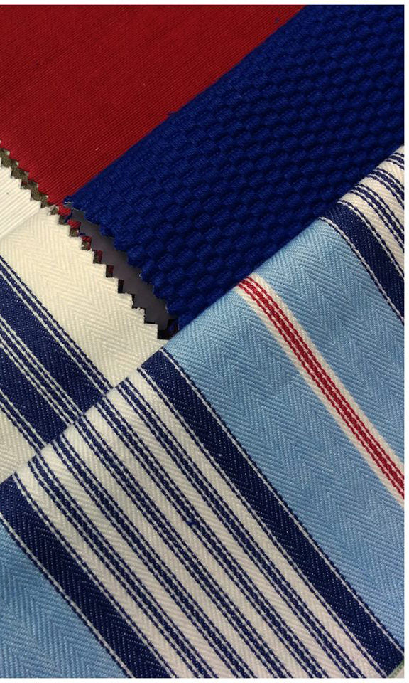 Cotton Curtains / Drapes / Window Drapery Panels (Red/ Blue)