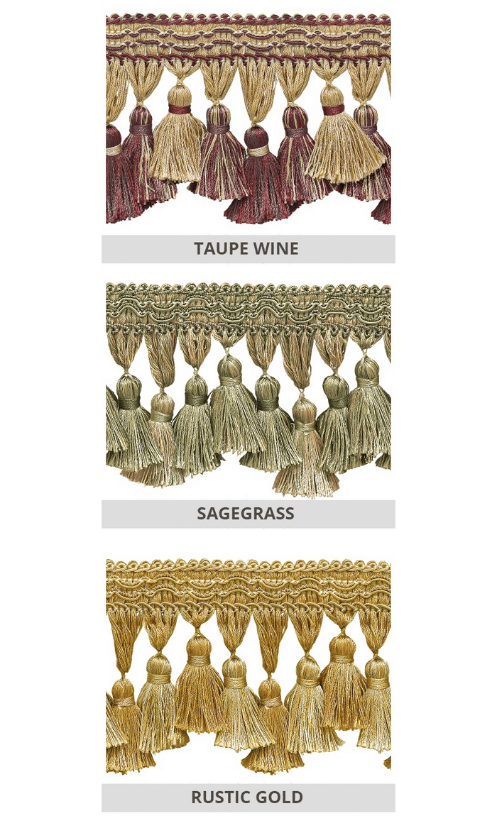 Drapery tassel trim border