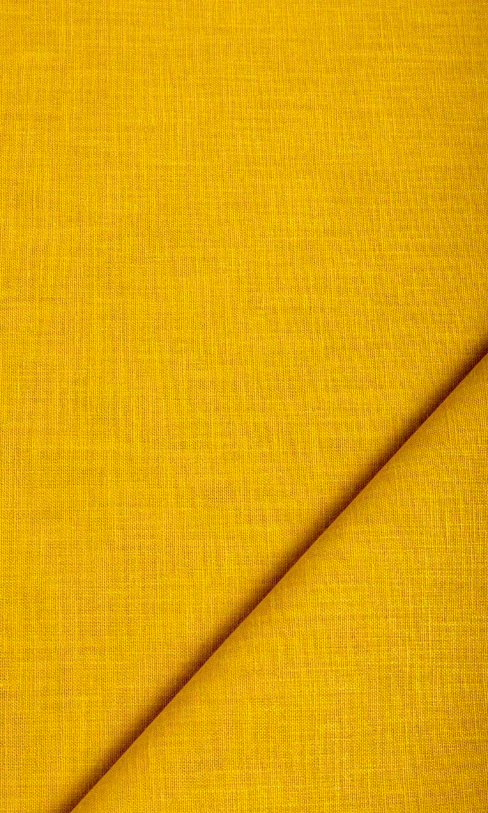 Poly-Cotton Blend Window Treatments Fabric By the Metre (Yellow)