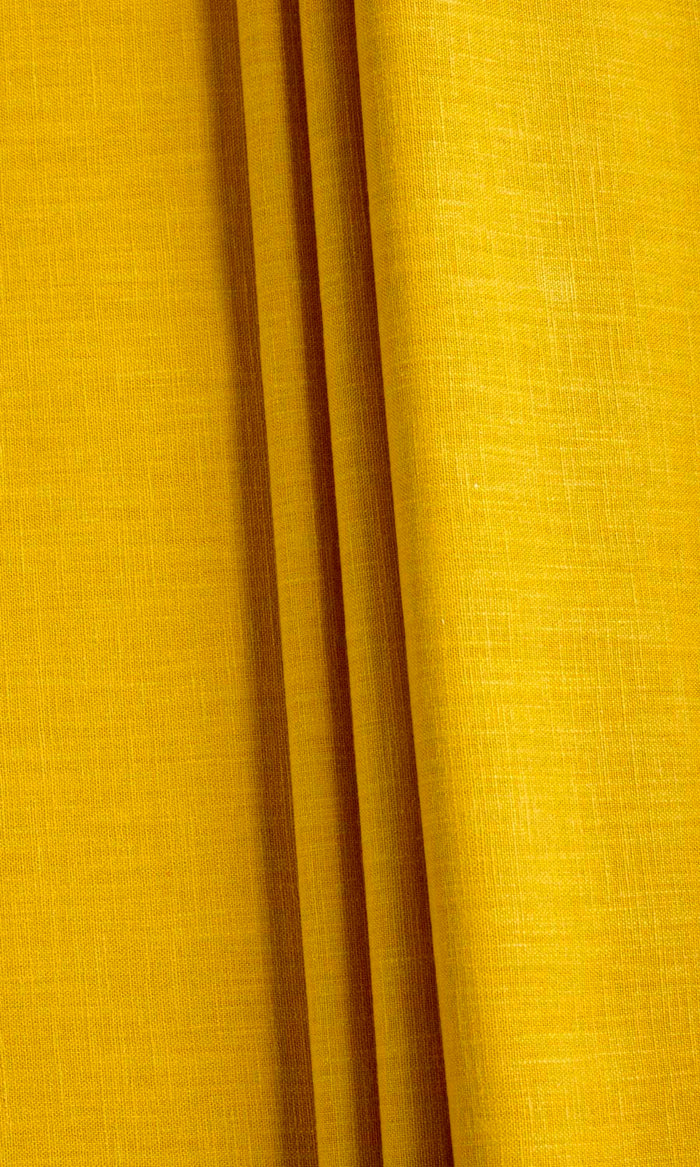 Poly-Cotton Blend Fabric Material By the Metre (Yellow)