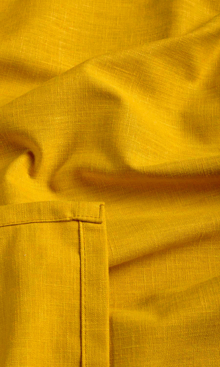 Poly-Cotton Blend Fabric By the Metre for Curtains & Drapes (Yellow)