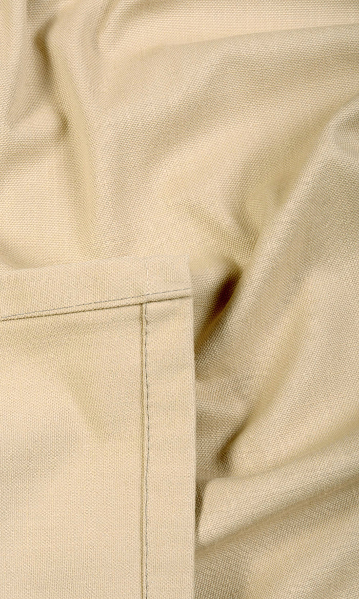 Poly-Cotton Curtain Panels for Living, Bedroom, Kitchen, Bathroom (Beige)