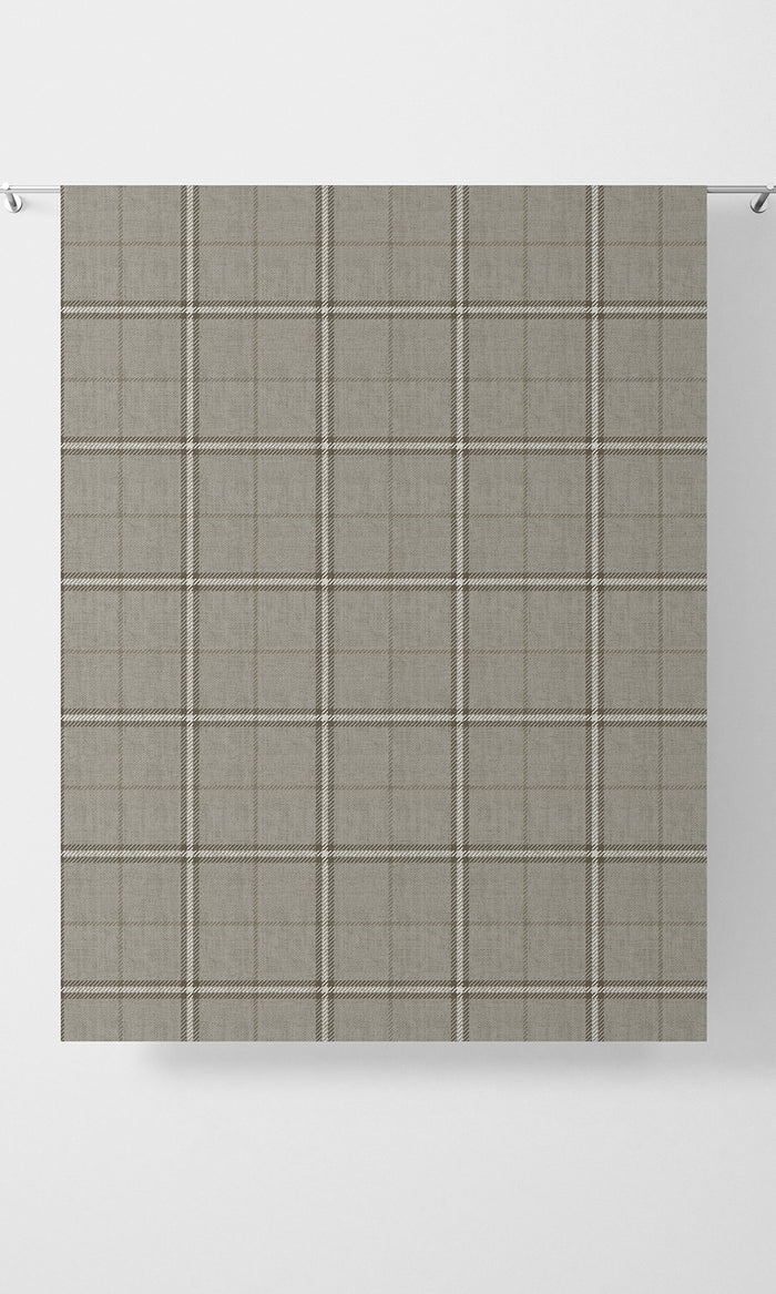 Striped Home Textile Fabric Material By the Metre (Warm Grey/ Beige)