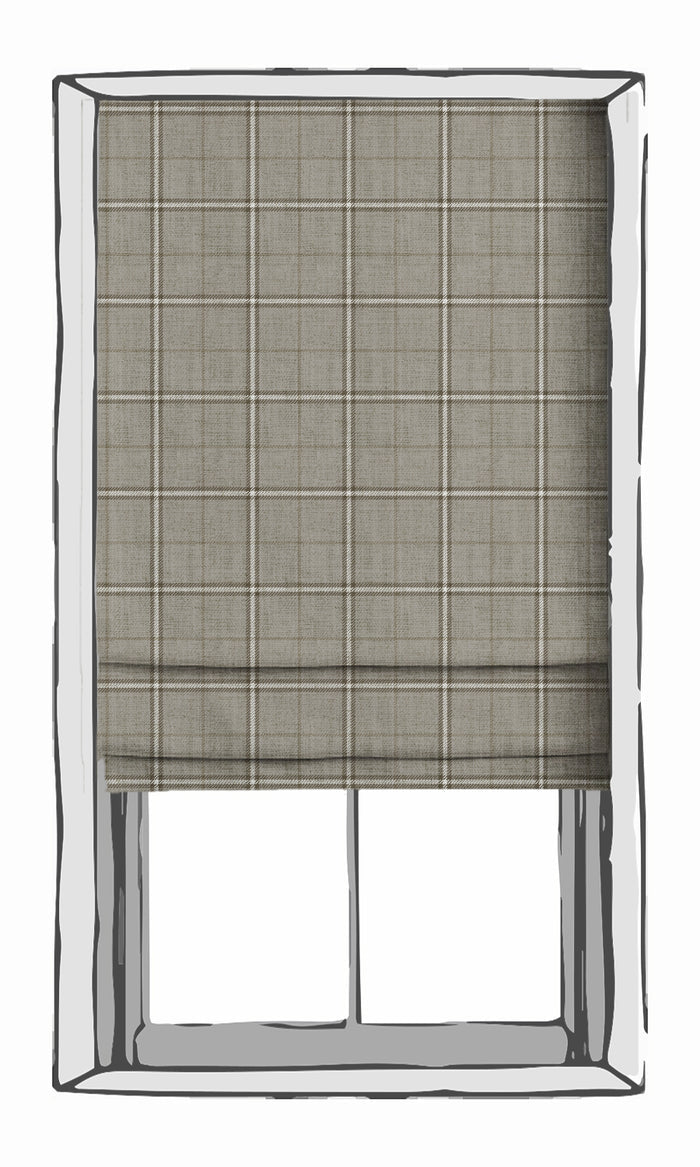 Striped Fabric Material By the Metre (Warm Grey/ Beige)