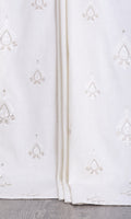 Embroidery Curtains (Pure White/ Pale Gray)