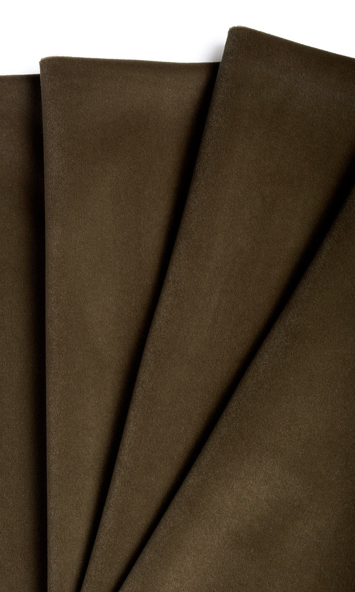 Velvet Curtain Panels (Cocoa Brown) Extra Long Short Wide