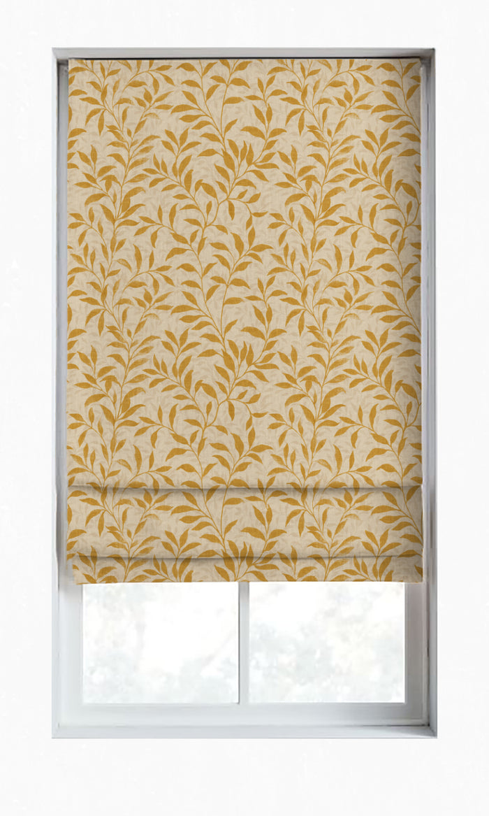 Dimout Floral Drapery for Living, Bedroom, Kitchen, Bathroom (Yellow/ Ivory)