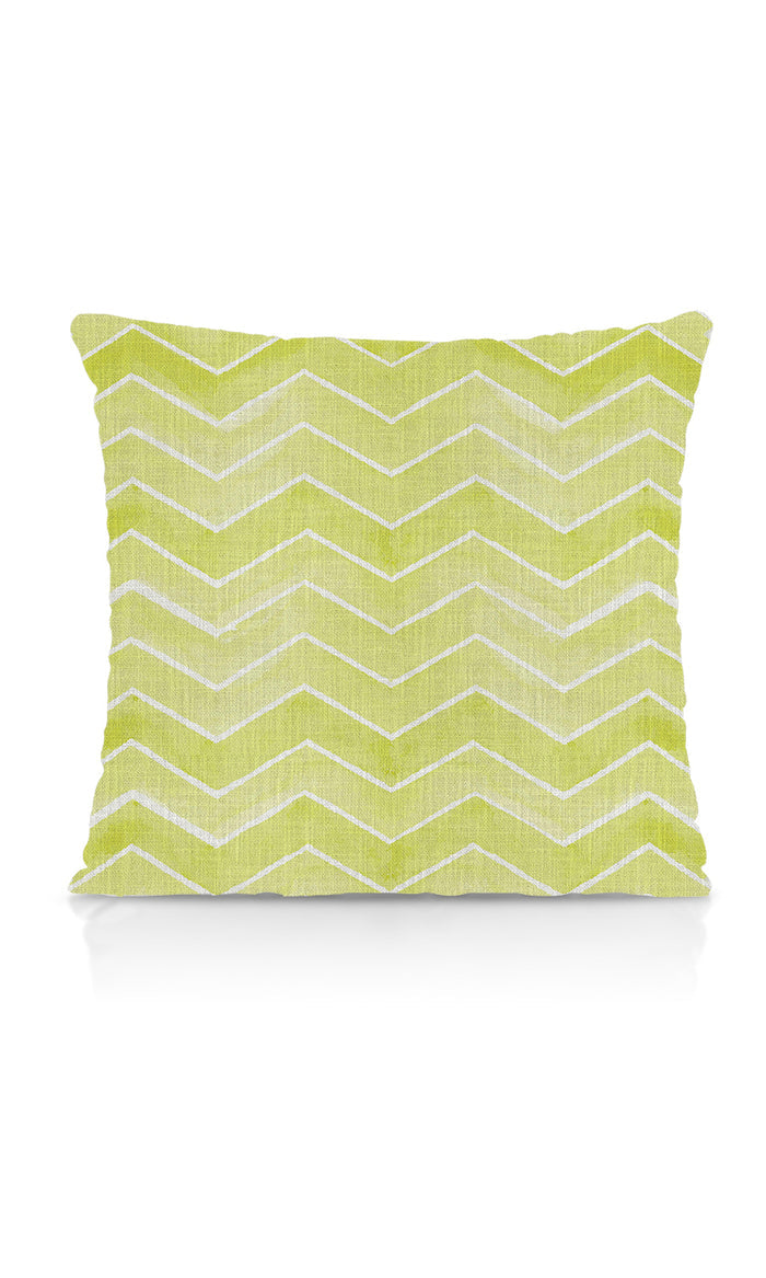 Chevron Print Pinch Pleat, Rod Pocket, Eyelet Curtains (Eggshell White/ Pear Green)