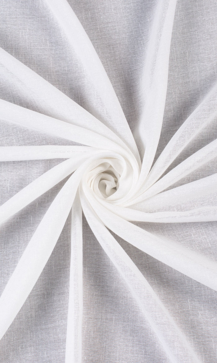 Plain Sheer Window Treatments Fabric By the Metre (White)
