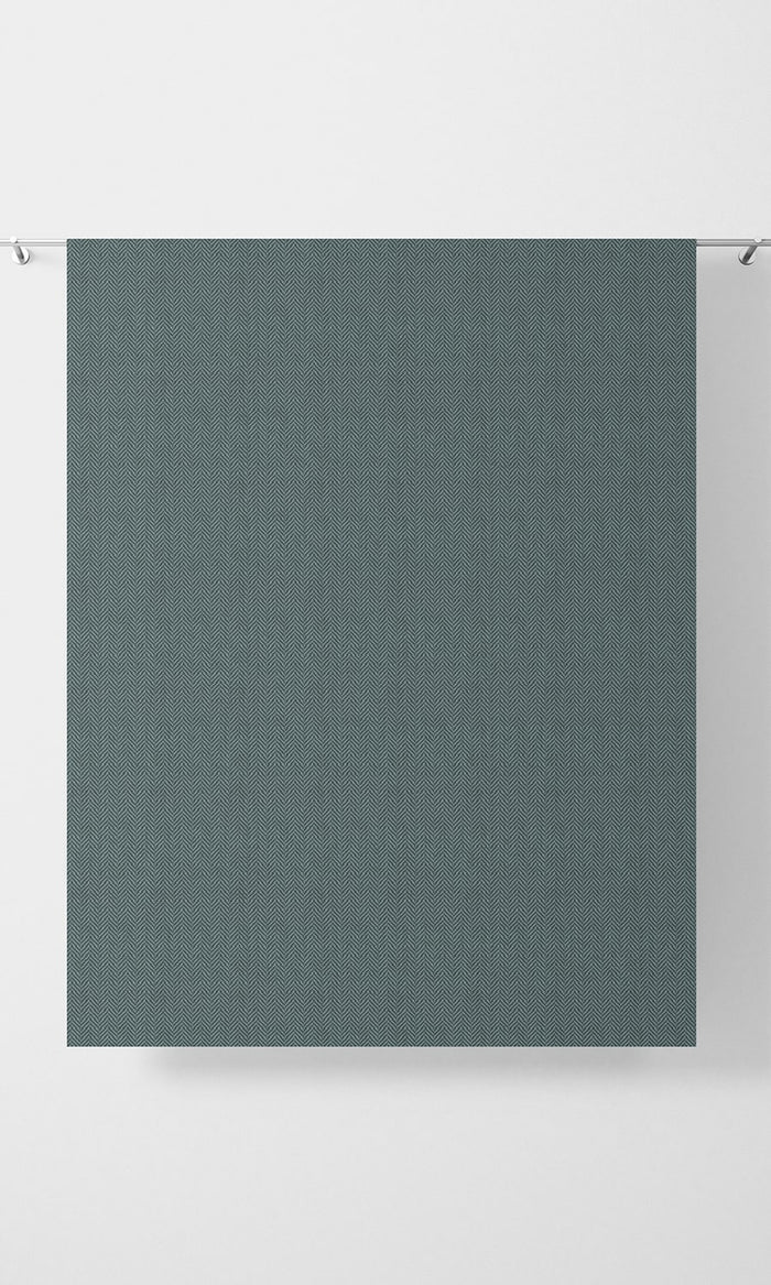 Herringbone Textured Fabric Material By the Metre (Blue)
