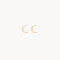 Everyday Larger Crescent Moon Earring in 14k yellow gold