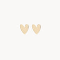 Everyday Larger Lovely Heart Earring in 14k yellow gold