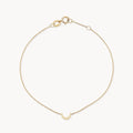 Everyday Little Crescent Moon Bracelet in 14k yellow gold
