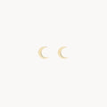 Everyday Little Crescent Moon Earring in 14k yellow gold