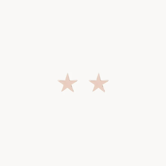 Everyday Little Stella Star Earring in 14k yellow gold, alternate angle detail view 4