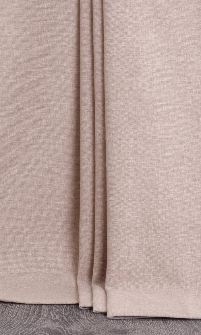 Linen Blend Curtains for Living, Bedroom, Kitchen, Bathroom (Pale Beige)