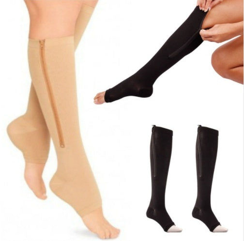 Exposed Toe Compression Socks – Open-Toe Support & Circulation Relief