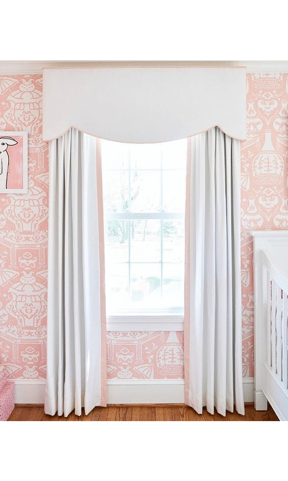 Velvet ribbon trim curtains