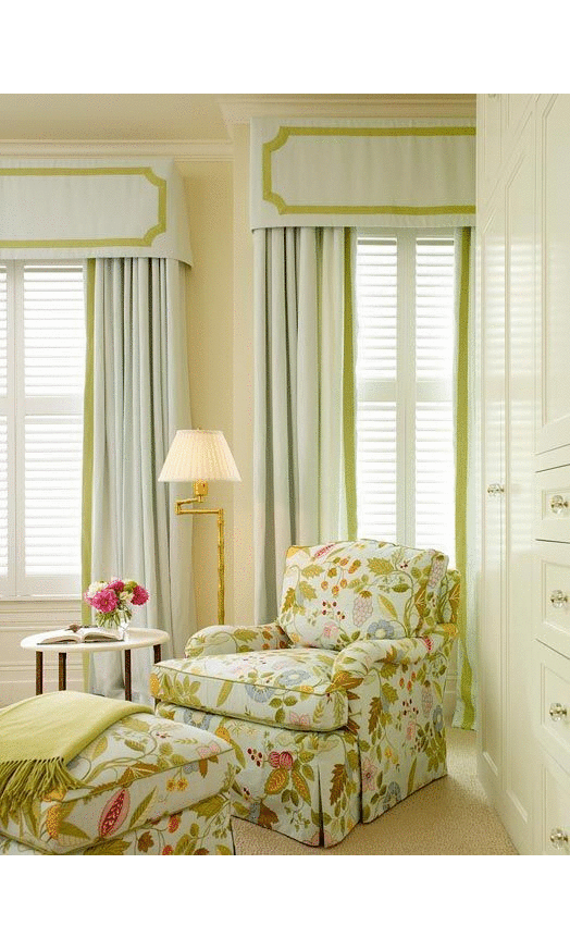 Ribbon trim curtains and drapes