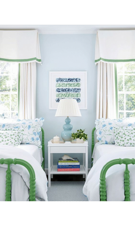 Drapery with cotton ribbon trim