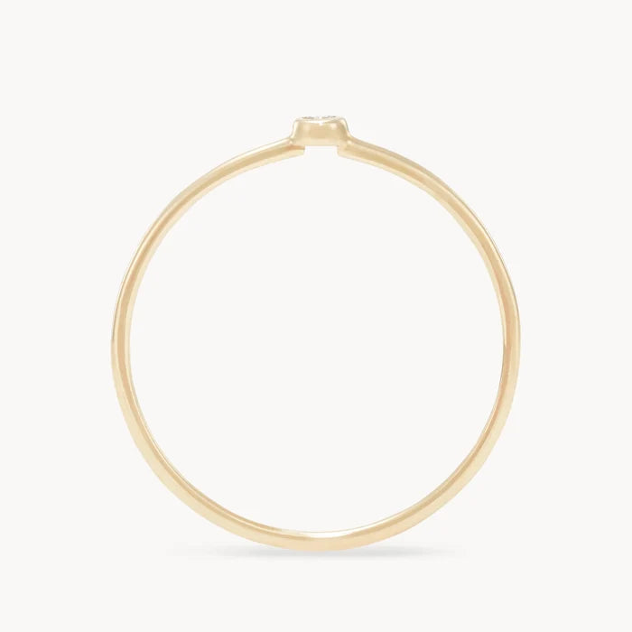 family april birthstone stacking ring - 10k yellow gold, diamond gemstone